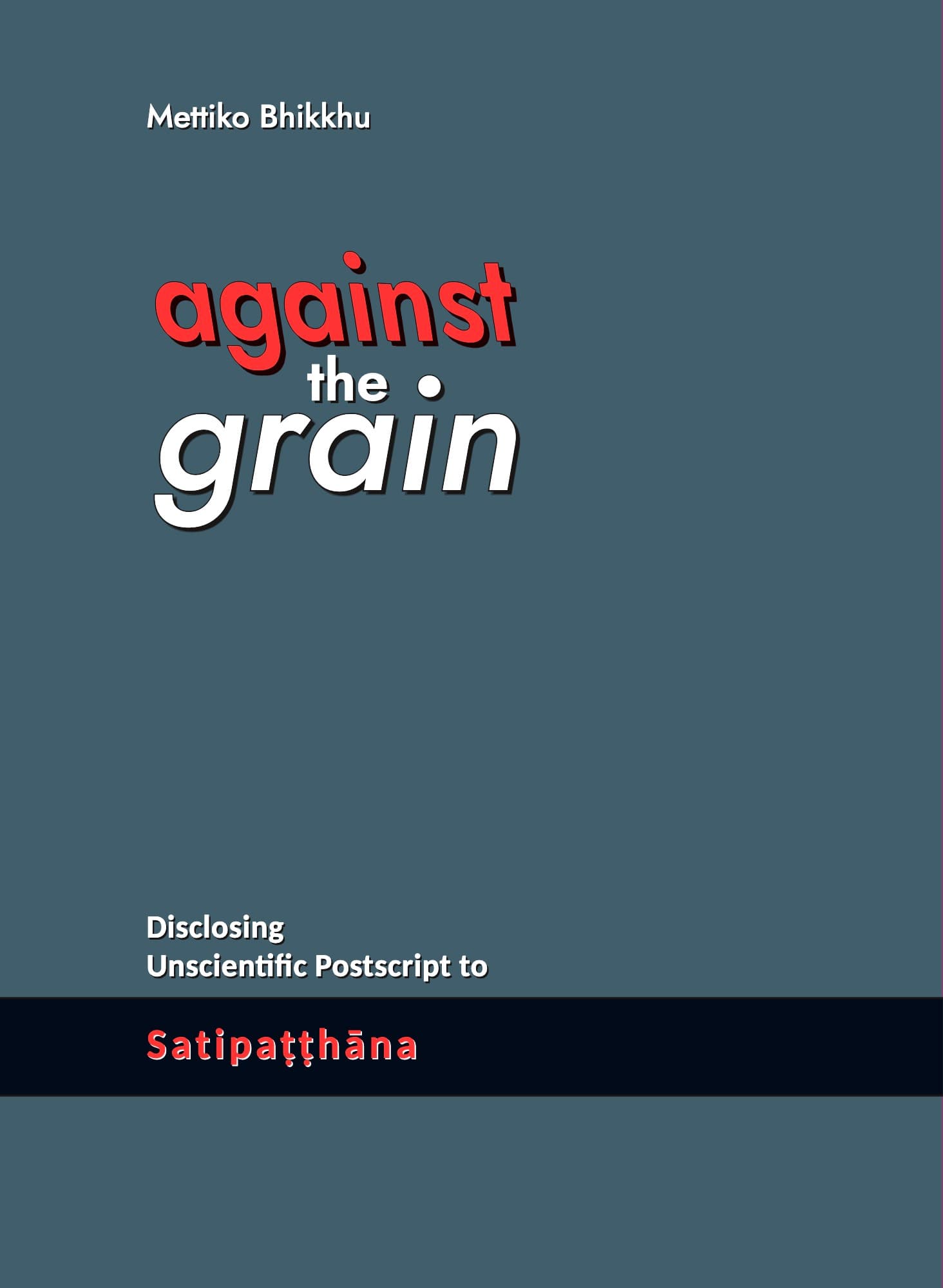 Cover of Against the Grain - disclosing unscientific postscript to Satipatthana